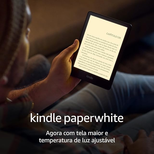 Kindle Paperwhite 16 GB: tela de 6,8, temperatura de luz ajustável e bateria de longa duração