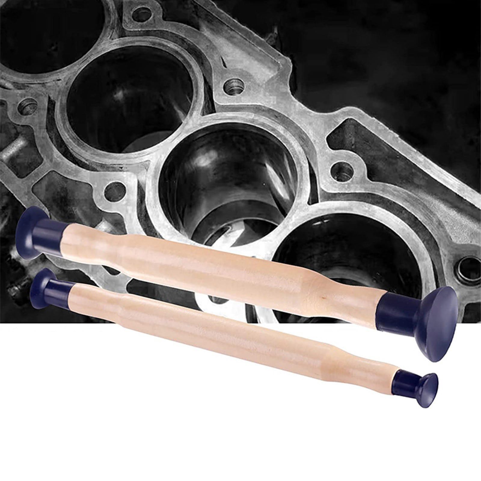 Nawwgy Valves Lapping Tool Set Double Ended Designs Manual Wood Handle Valves Lapping for Efficient Engine Maintenance & Repair Manual Wooden Rubber Valve Grinding Rod