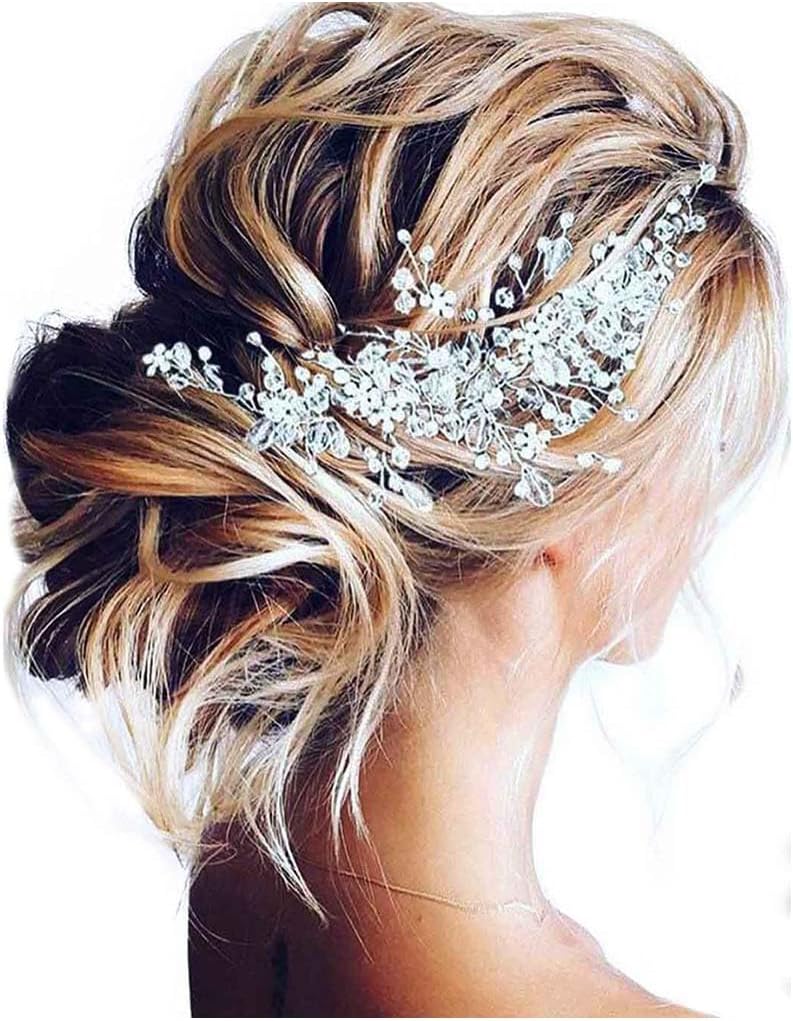 Rhinestone Hair Piece Flower wedding headbands