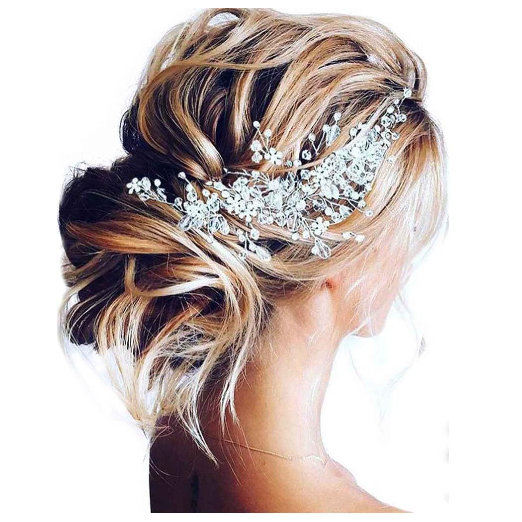 Rhinestone Hair Piece Flower wedding headbands