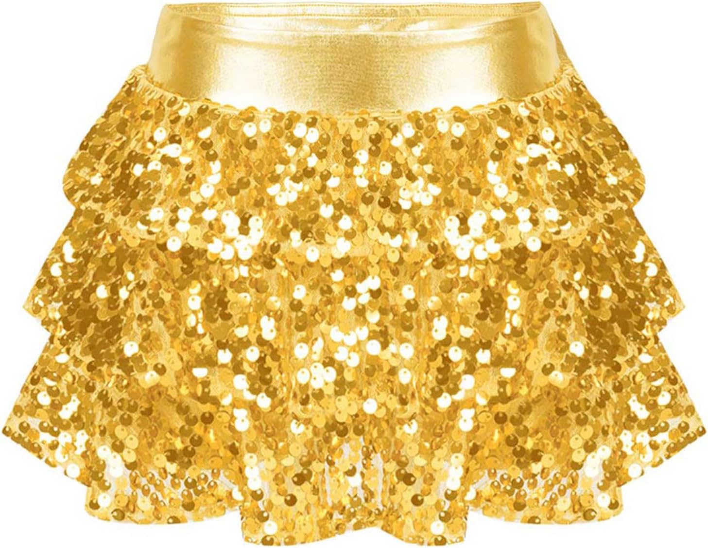 Hansber Kids Girls Cheer Leader Dance Skirt Shorts Latin Jazz Ballet Dress School Sport Meeting Skirt