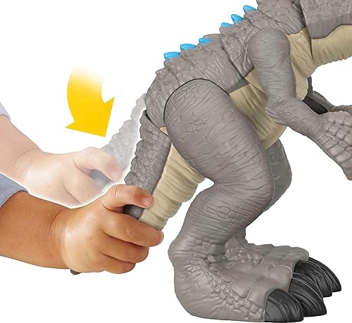 Miniatura 5 de Fisher-Price Imaginext Jurassic World - Juego de figuras de dinosaurio Thrashing Indominus Rex para juegos de simulación, preescolar, niños a partir