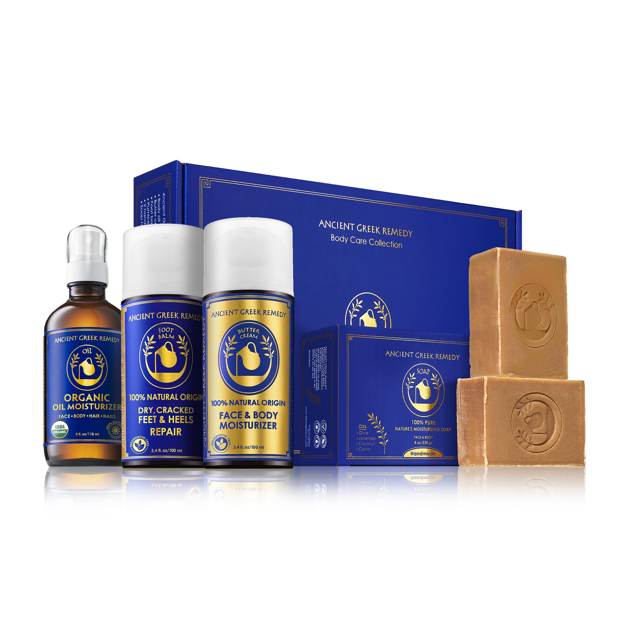 Product shot of Ancient Greek Remedy beauty gift set.