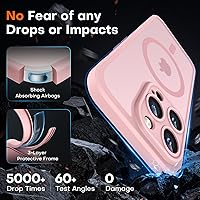 Vista 330 de TOCOL Funda magnética 3 en 1 para iPhone 15 Pro, mejorada [protección completa de cámara] con 2 protectores de pantalla, compatible con MagSafe, Gris