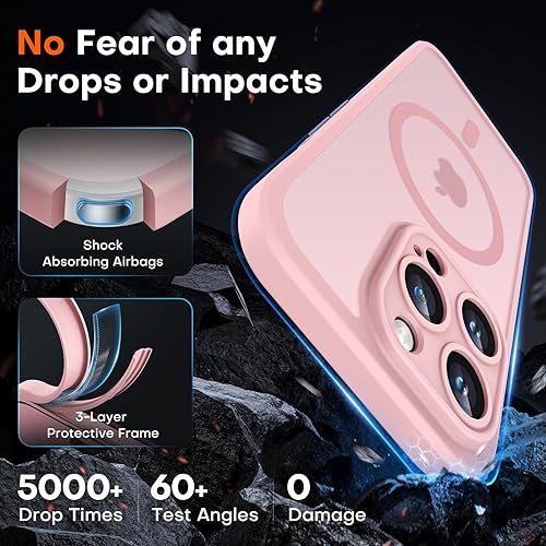 Miniatura 330 de TOCOL Funda magnética 3 en 1 para iPhone 15 Pro, mejorada [protección completa de cámara] con 2 protectores de pantalla, compatible con MagSafe, Gris