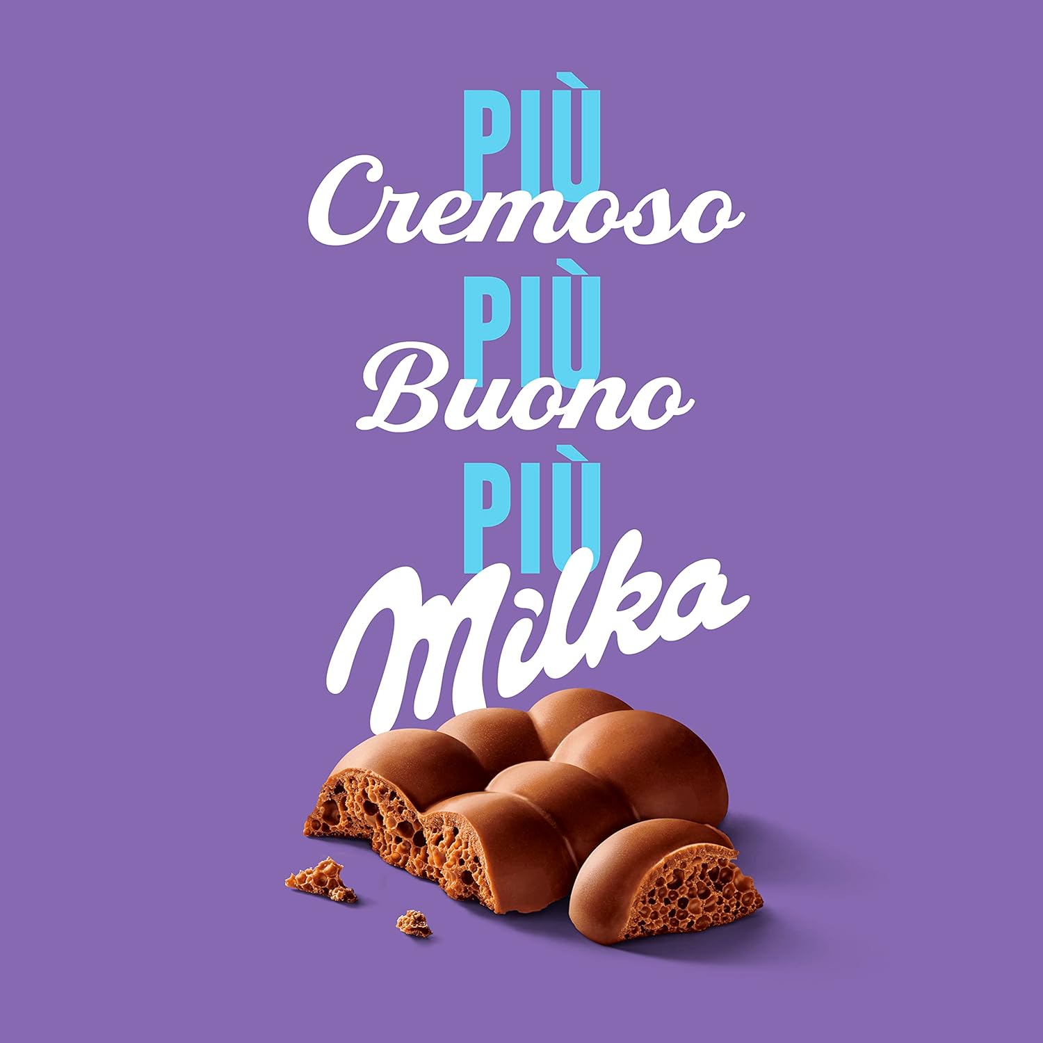 Milka, Bubbly, Tavoletta di Cioccolato al Latte con Morbido Cuore al Cacao, 100% Latte Alpino, Cacao Sostenibile, 90g - Immagine 2