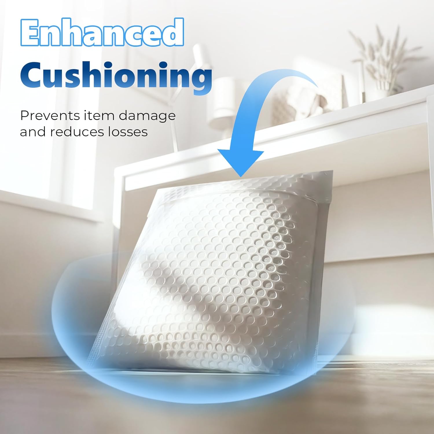 Metronic Bubble Mailers 11.26x16", Usable Size 10.5x15", 25 Pack, White Padded Envelopes, 50% Thicker 1/7" Bubble, Self Seal Waterproof Mailing Envelopes for Books,Clothes& Small Business,#5