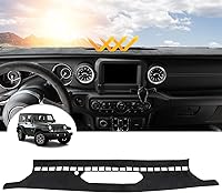 Vista 8 de CZCGYDY Cubierta de tablero de instrumentos personalizada para Jeep Wrangler JL 2018 2019 2020 2021 2022 Gladiator 2020 2021 2022, alfombrilla