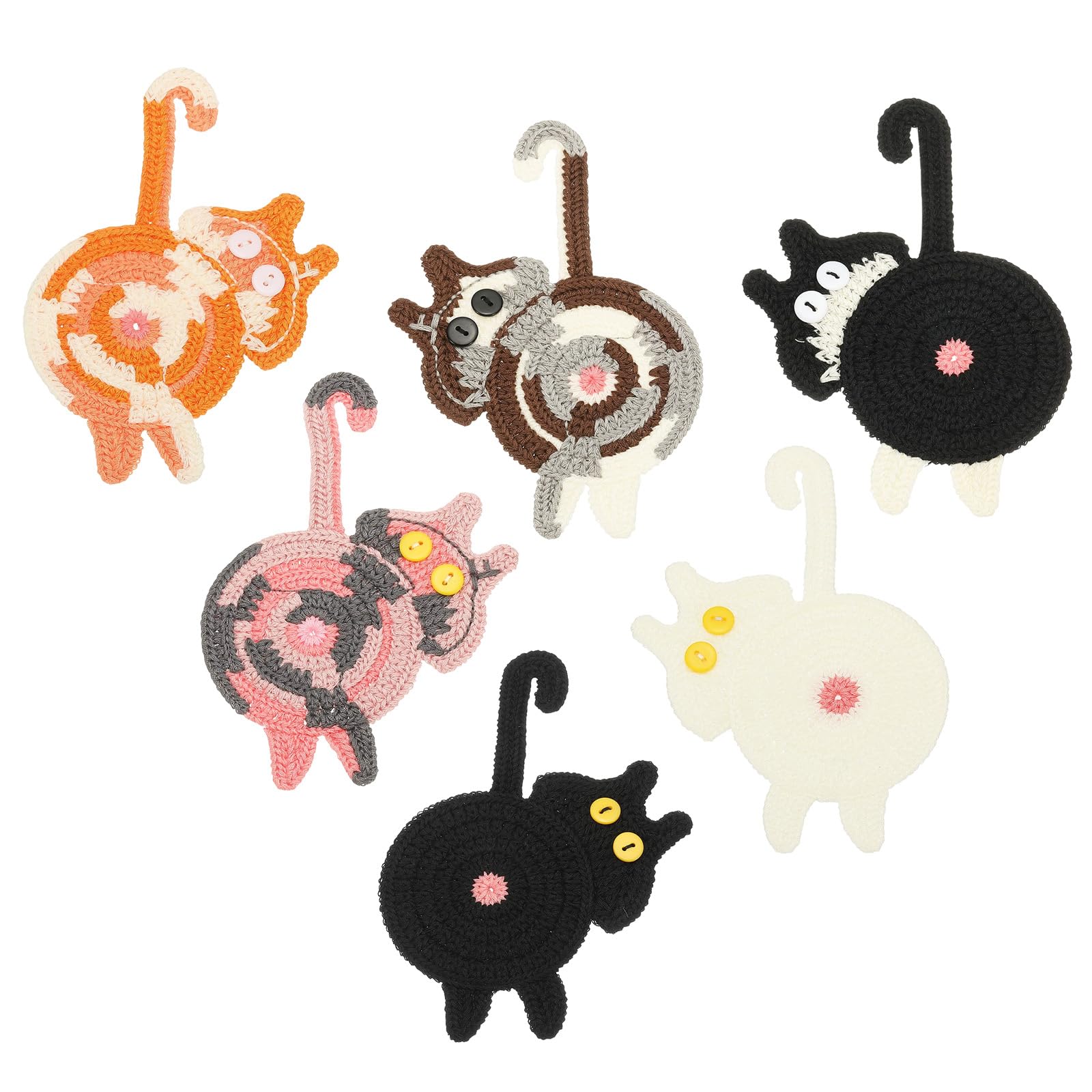 Dessous de verre chat au crochet PATIKIL : le cadeau déco original