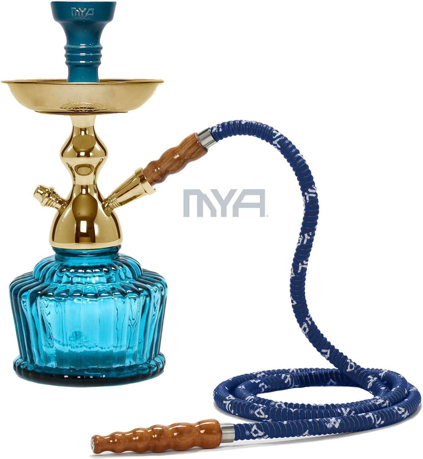 Mya QT 263 Hookah Complete Set Mya Gold Hookah Set with