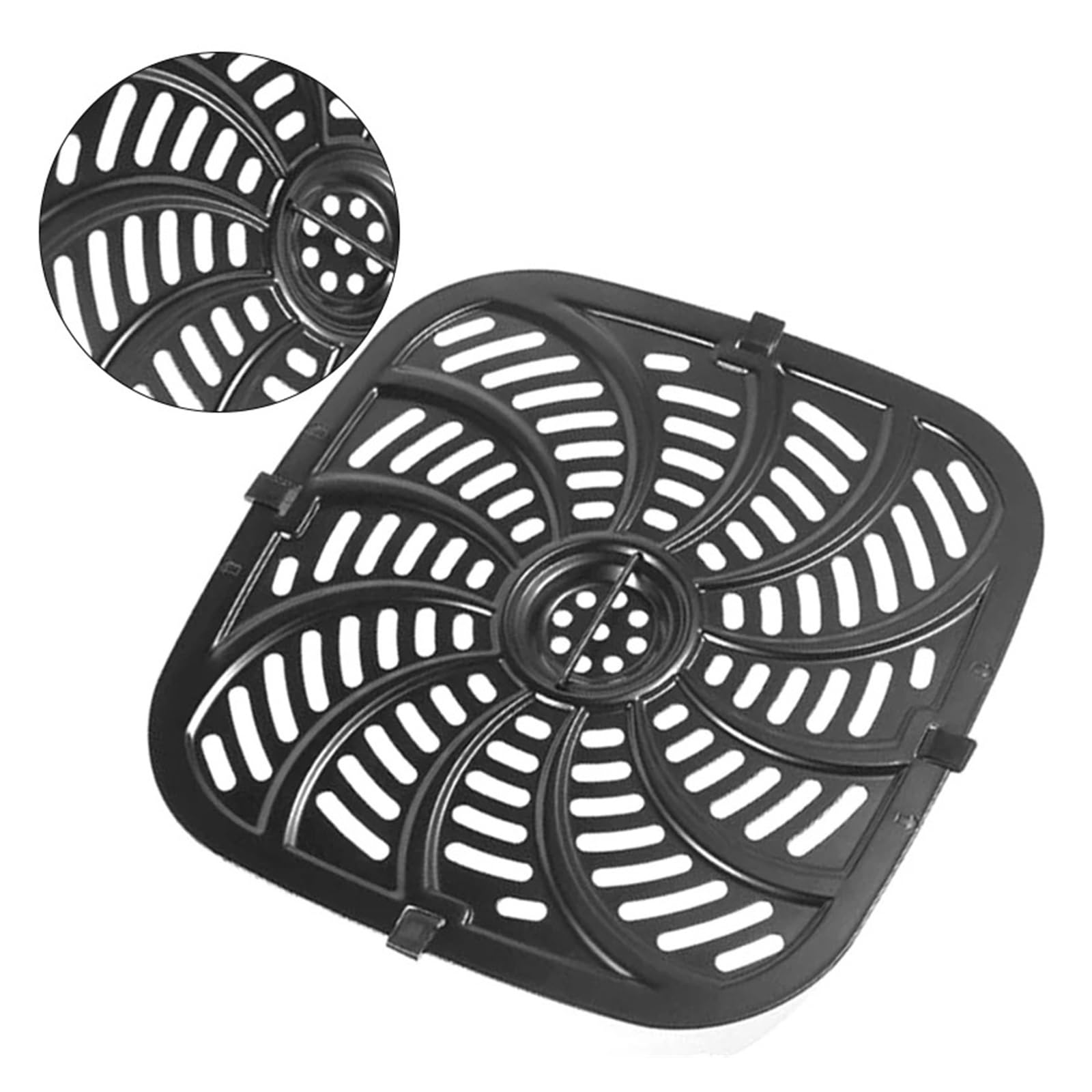 Genérico 1 Bandeja de Repuesto for freidora de Aire. | 24x25cm, protectores de esquinas, multiusos, fácil de limpiar