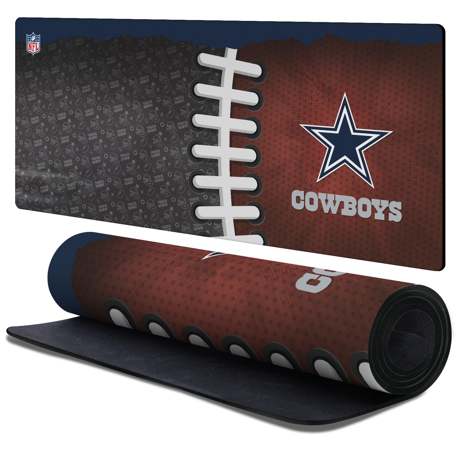 Head Case Designs Officially Licensed NFL Football Patterns Dallas Cowboys 37.4 x 15.75 x 0.16 inches (900 x 400 mm) - XL Gaming Office Desk PC Keyboard Mouse Mat Pad