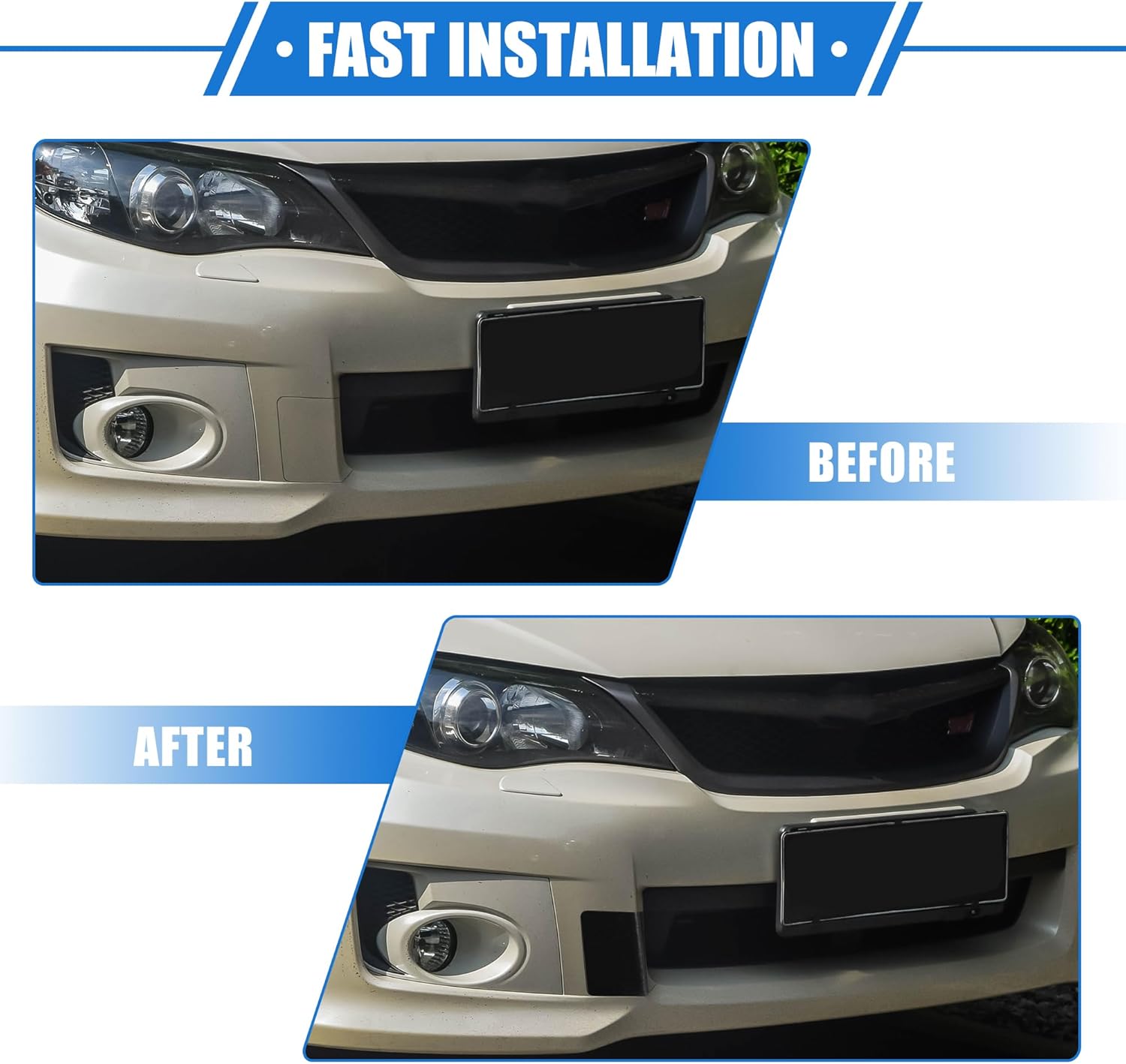 Car Towing Tow Eye Hook Cover Cap Compatible for Subaru Impreza 2010-2014, Durable Plastic Glossy Black Front Bumper