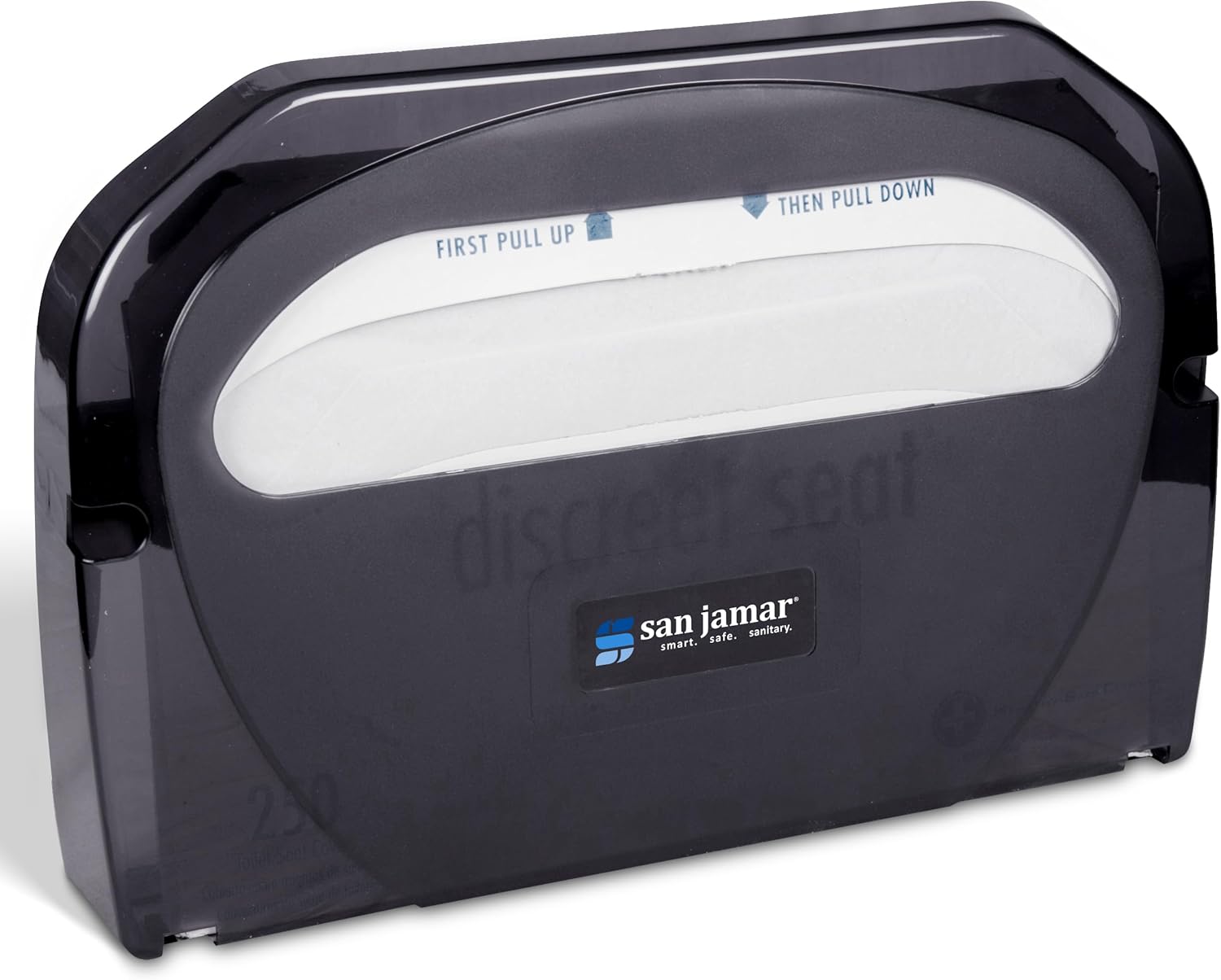 San Jamar TS510TBK Toilet Seat Cover Dispenser, Black Pearl