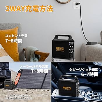 【地震対策必須】EEIVOLポータブル電源 新品 600W 保証1年付き 地震対策必須】EEIVOLポータブル電源 新品 600W 保証1年付き