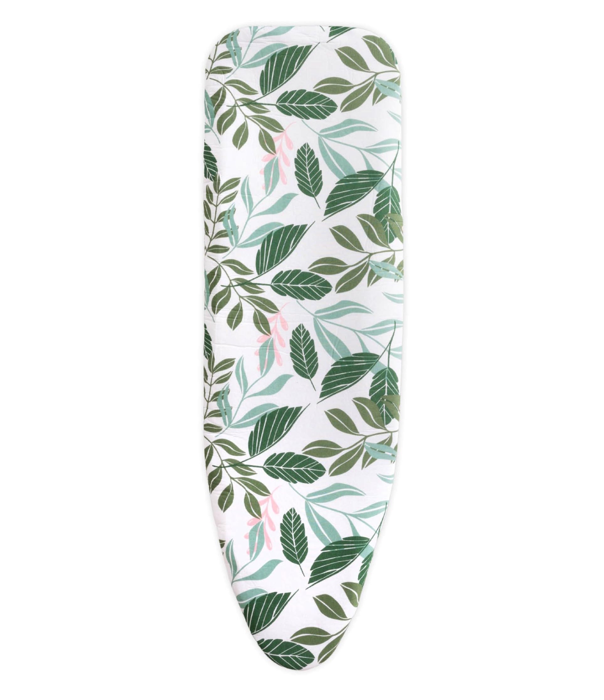 Addis Large Ironing Board Replacement Cover with Perfect drawstring toggle, fits upto 123x39cm with Green Forest design, Cotton