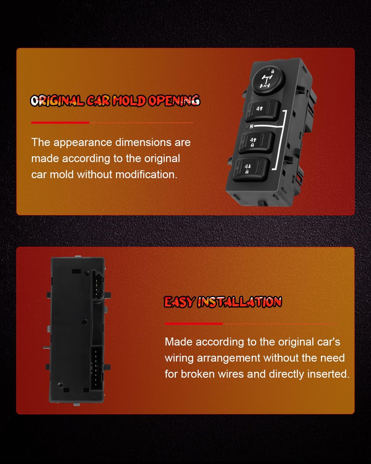 CCIYU 4X4 Transfer Case Selector Switch Compatible for Hummer H2 2003-2007 | Replaces 19259310, Wheel Driver Switch