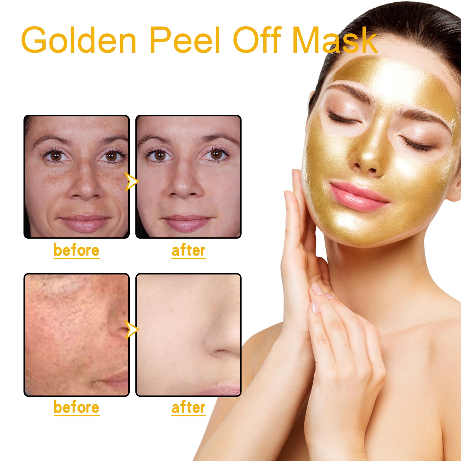 Gold Foli maska peel-off, 98% złotej folii, maska peel-off, maska na twarz, złuszczająca maska, przeciwzmarszczkowa maska, maseczka przeciwzmarszczkowa, ujędrniająca