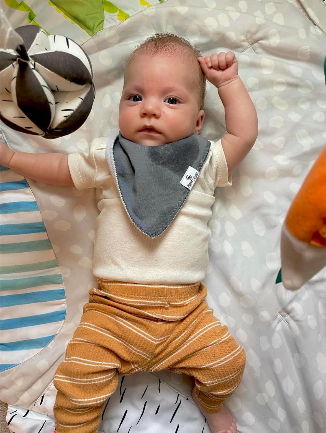 DiaperSquad's Baby Bibs for Drooling and Teething, Bibs for Boys, Baby Girl - Solid Cotton Baby Drool Bibs - Image 3