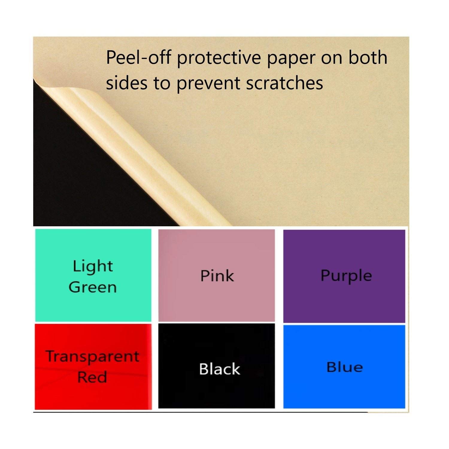 DistinctAndUnique Blue Cast Acrylic Plexiglass Sheets 1/8” Thick (3mm) Easy to Cut Plastic Plexi Glass with Protective Paper for Signs, DIY Display Projects, Crafts, Shelves (8