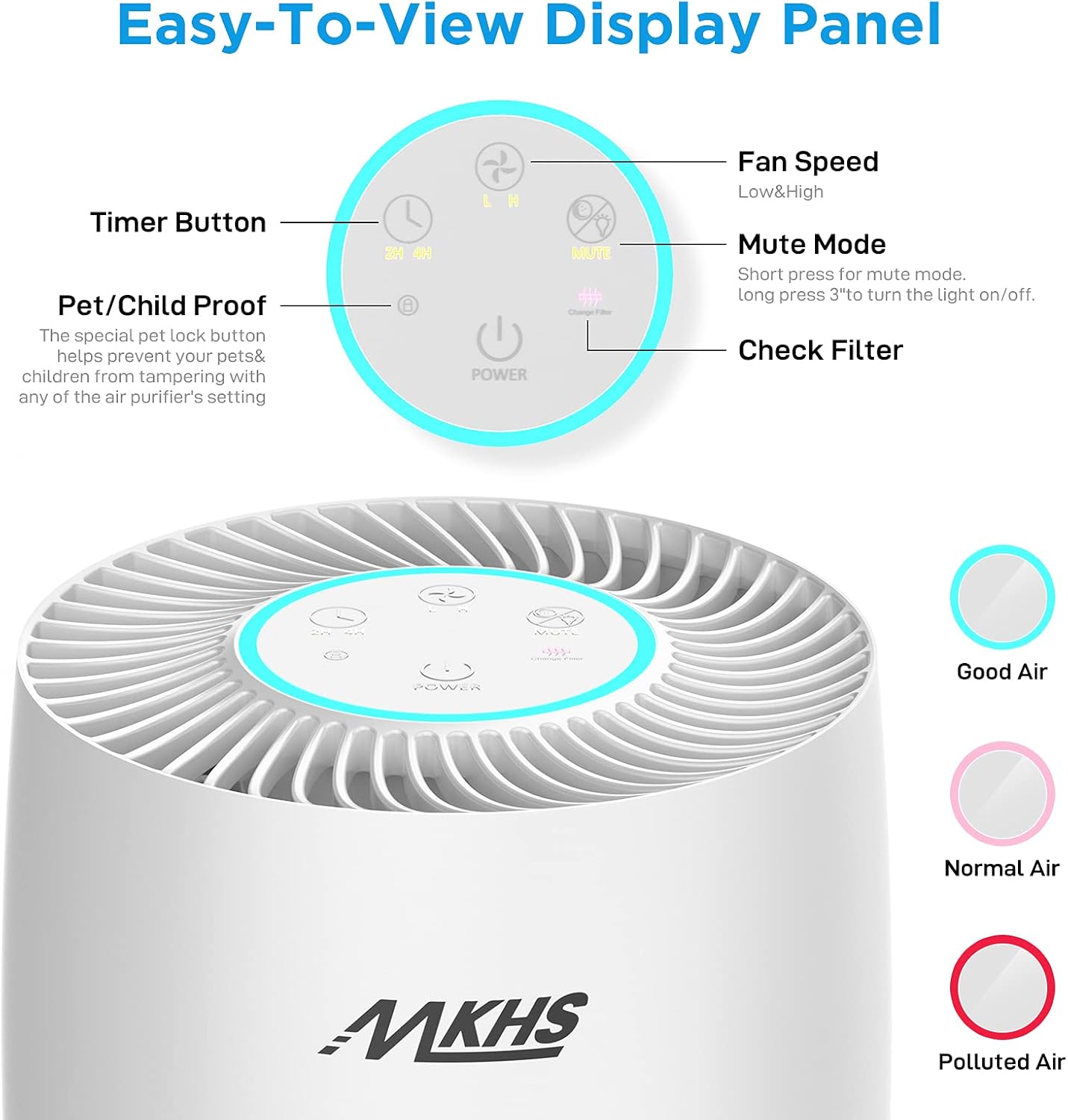 Up To 40% OFF Air Purifiers for Home Large Room up to 219 ft², MKHS HEPA Air Filter Remove 99.7% Dust Pets Hair Dander Smoke Pollen, Ozone Free, Portable Air Purifiers for Bedroom Office Living Room Free Shipping Offer Air Purifiers for Home Large Room up to 219 ft², MKHS HEPA Air Filter Remove 99.7% Dust Pets Hair Dander Smoke Pollen, Ozone Free, Portable Air Purifiers for Bedroom Office Living Room