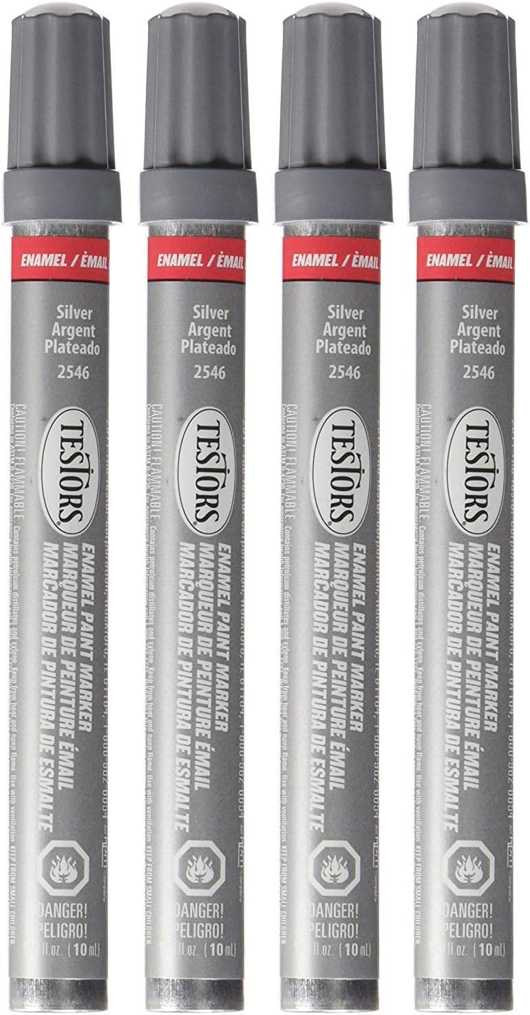 Testors Enamel Paint MarkerMetallic Silver (Fоur Paсk