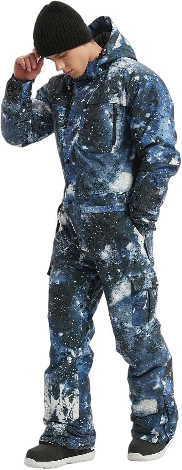 BGX Mens Waterproof One Pieces Snowsuits Winter Ski Suits Snowboard Jumpsuits Jacket for Skiing Outdoor Sports with Hooded - Image 7