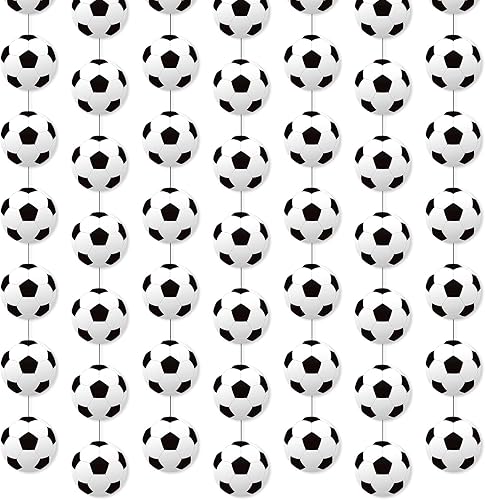 Miniatura 1 de Faccito 12 pancartas de fiesta de fútbol para fiestas temáticas deportivas, decoraciones colgantes de papel de fútbol para niños, adolescentes,