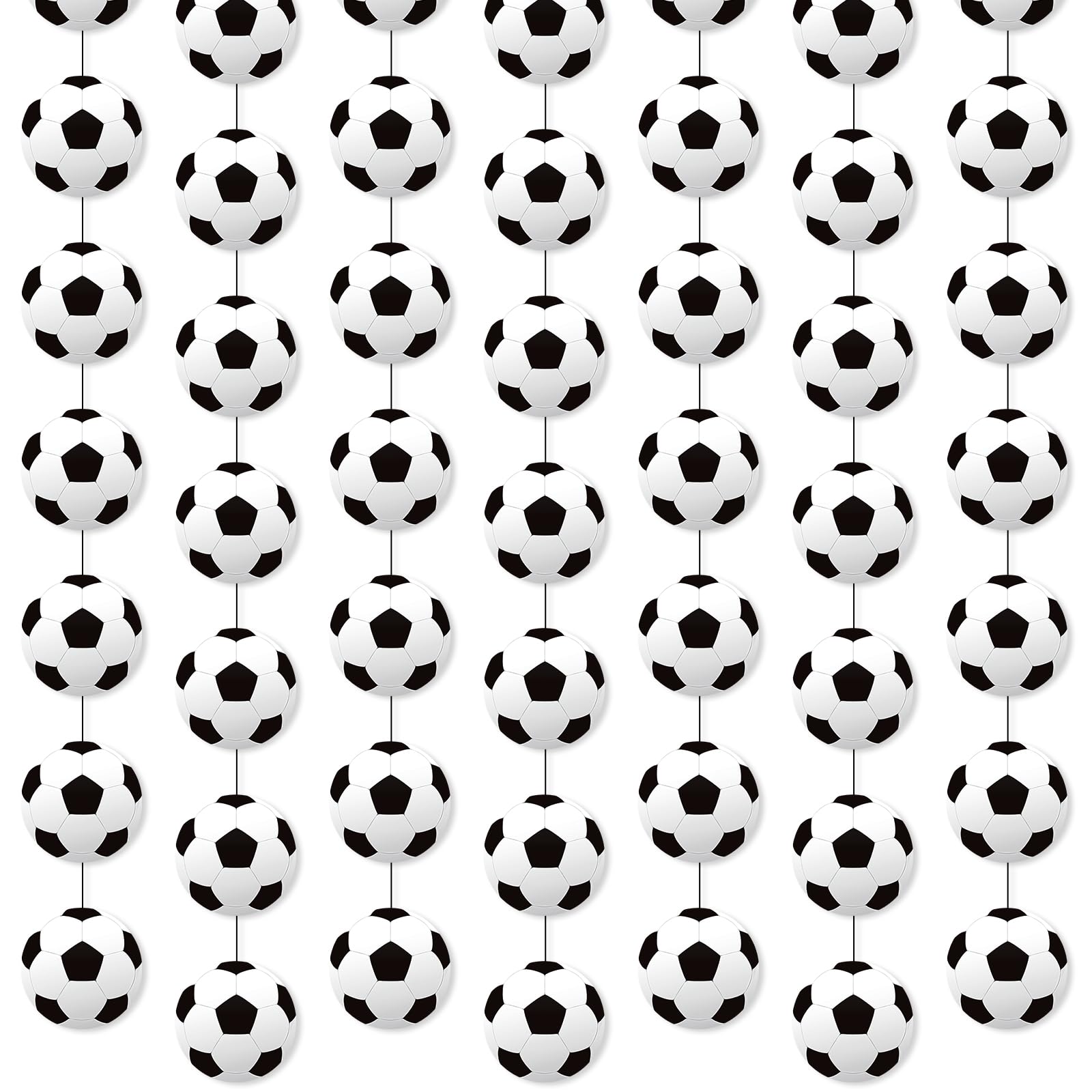 Faccito 8 Pcs Sports Party Banners Sports Theme Party Hanging Decorations Paper Garland for Teens Balls Birthday Baby Shower Home Classroom Supplies