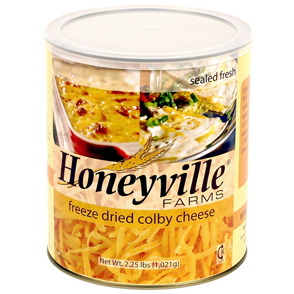 Freeze Dried Colby Cheese 6 Can Case 13.5 Pounds