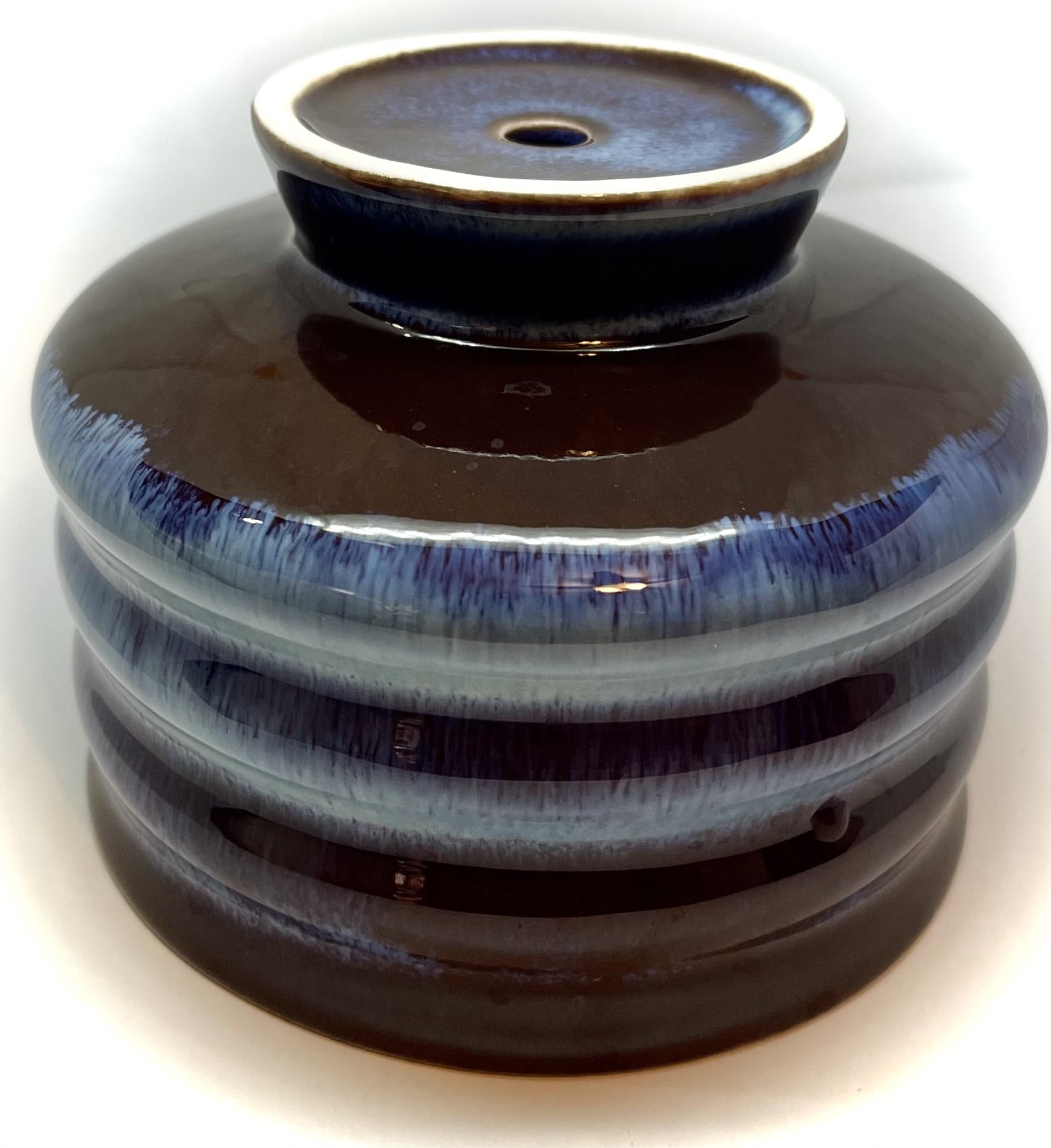 BonCera, Garlic Roaster -Stoneware, Hand-Made, Glazed Milkyway effect Handy Gaic Roaster