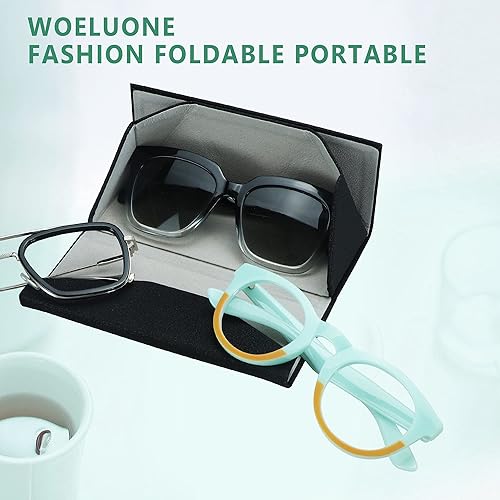 Miniatura 6 de VisionGlobal Paquete de 2 fundas rígidas para lentes con diseño plegable, funda portátil para gafas de sol para protección de lentes, ligera