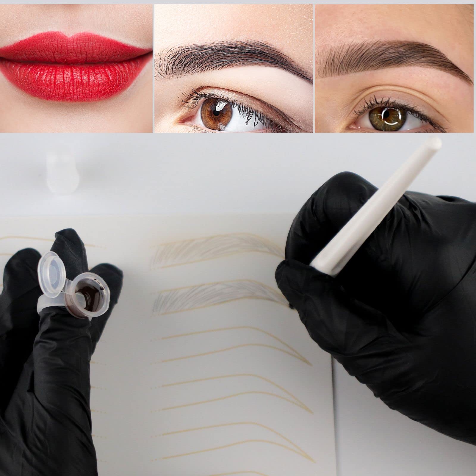10 Tebori Desechable Microblading 18u 0.18 mm Las Agujas Clásicas se Suministran con un Anillo (U18-0.18mm)