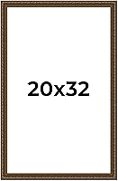 Vista 158 de Marco de fotos completo de madera dorada envejecida de 16 x 20 pulgadas con plexiglás acrílico UV, parte trasera de tablero de espuma y accesorios