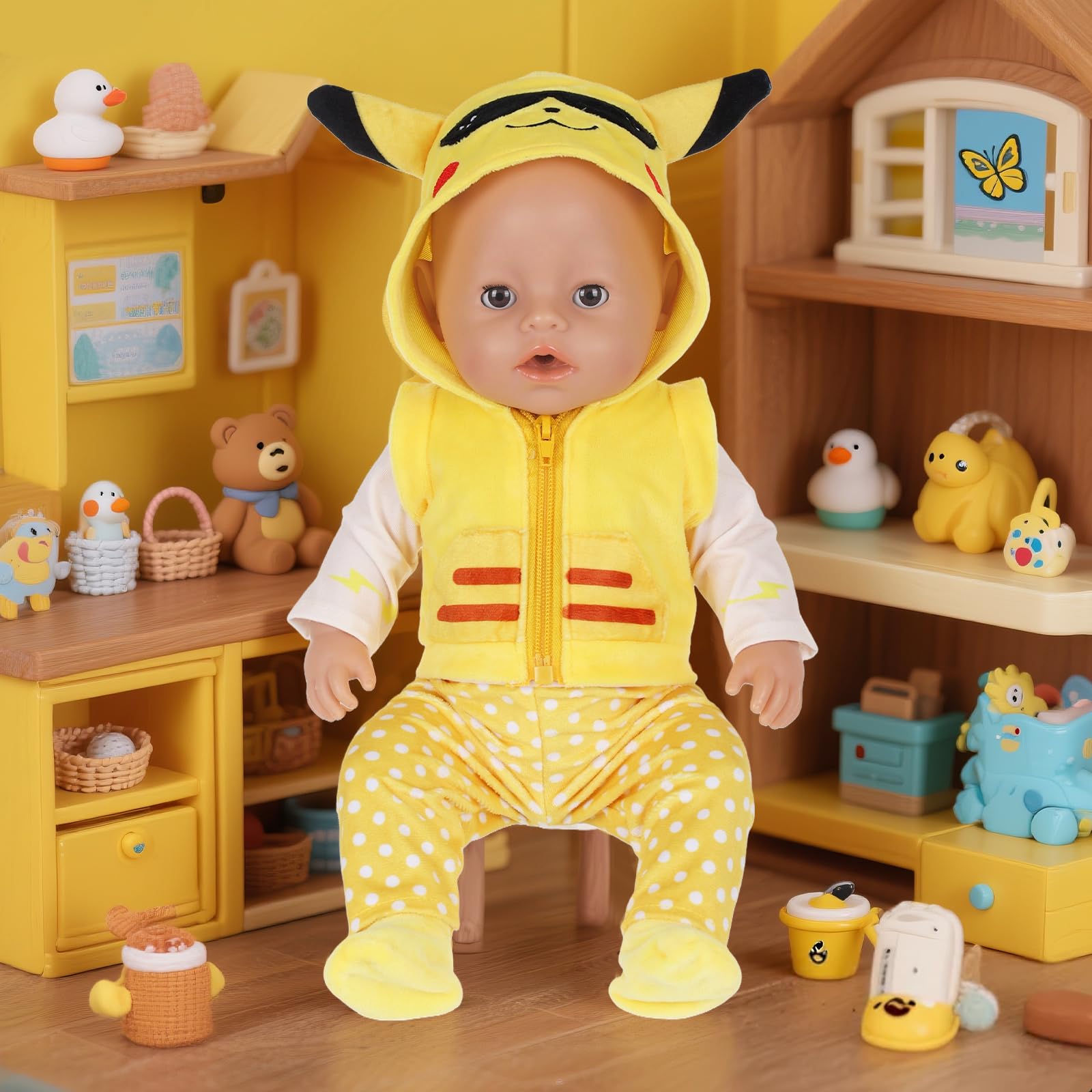 Puppenkleidung Für 14-18 Zoll Baby Puppen | 35-43 Cm Outfit Mit Tüllrock & Animalprint