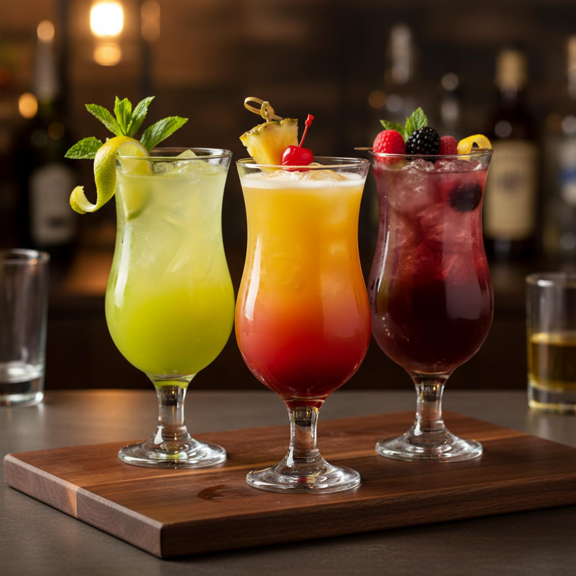 Hurricane Glasses Set - 6 Large Cocktail Glasses -4