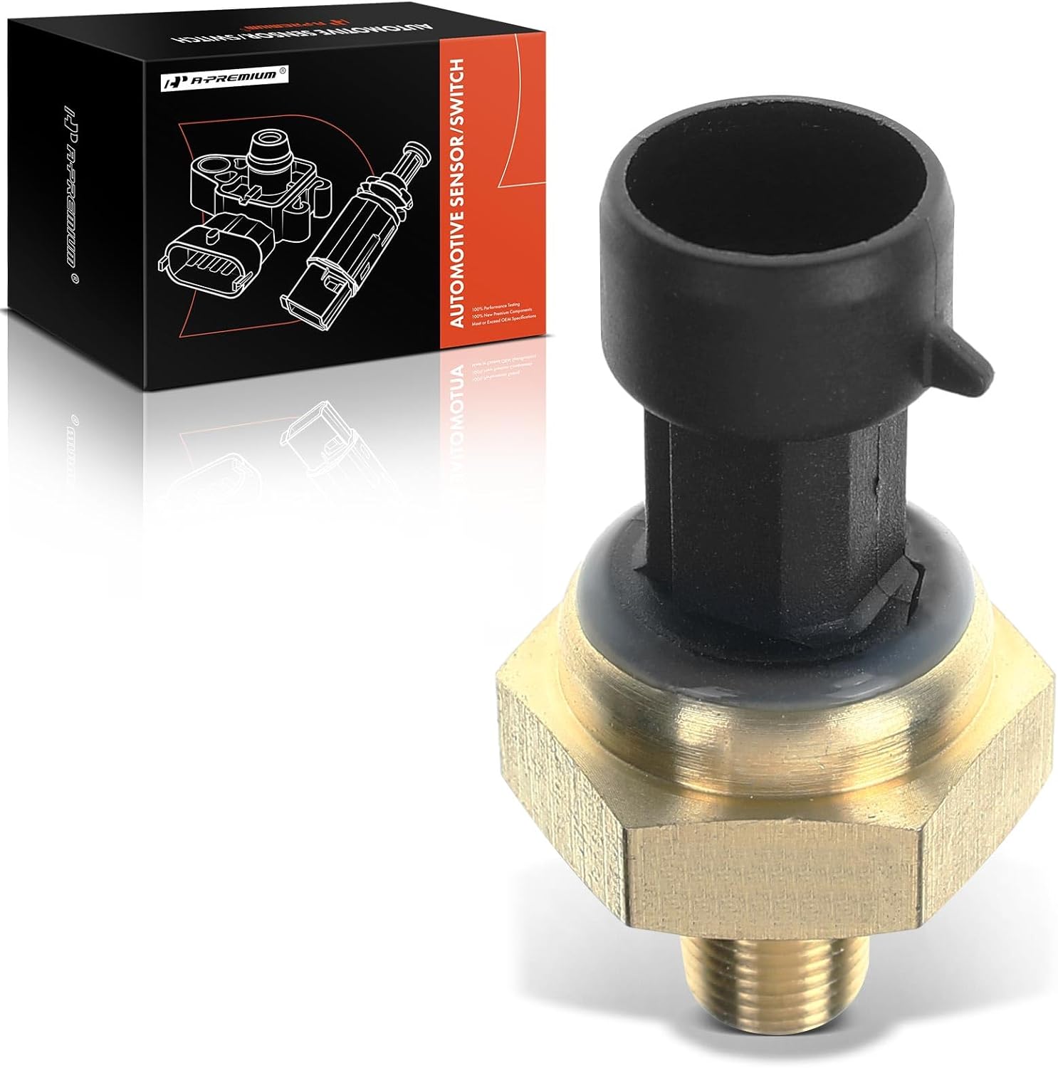 A-Premium Exhaust Back Pressure Sensor EBP [W/ 3Pins] Compatible with [8Cyl 5.4L 6.0L 7.3L] Ford F-250 F-350 F-450 F-550 Super Duty F59 E-350 E-450 E-550 Econoline Excursion - Replace for# 4C3Z9J460A