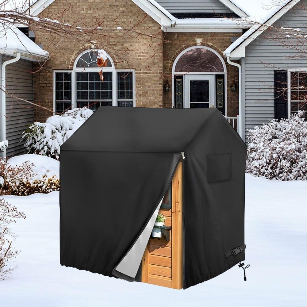 Housse de protection imperméable 210D pour enfants en bois - Protection contre la pluie, la neige, la poussière et les UV - 145 x 145 x 160 cm