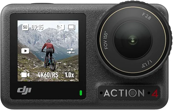 DJI Osmo Action 4 Standard Combo, 4K/120fps Waterproof Action Camera with a 1/1.3-Inch Sensor, Stunning Low-Light Imaging,10-bit & D-Log M Color Performance, Long-Lasting 160 Mins, Outdoor Camera