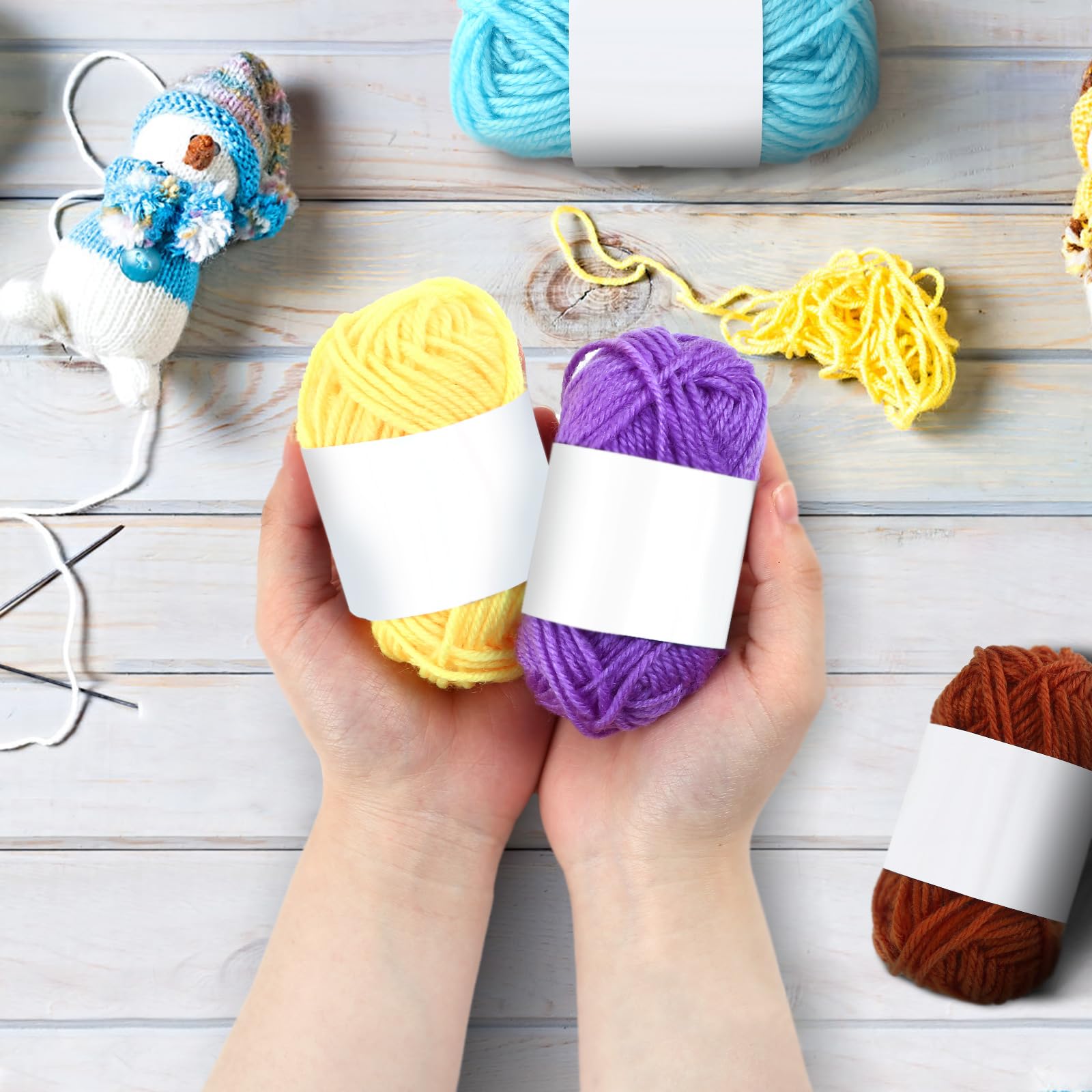 12 Pack Crochet Yarns Knitting Yarn Acrylic Wool Crochet Yarn Soft Yarn Skeins Assorted Starter for Crocheting and Knitting Craft Project 15g - Image 4