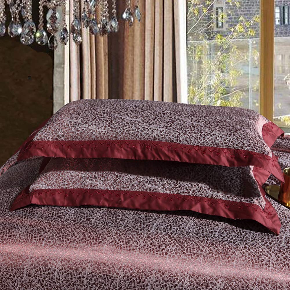 Amazon｜シルク キングサイズ デュベカバー キングサイズベッド レッド