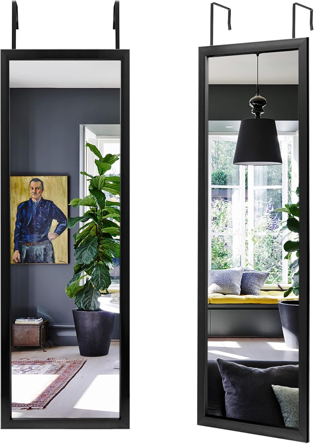 NicBex 2 Pack Over The Door Mirror Full Length Mirror with