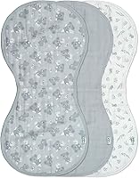 Vista 12 de Green Sprouts Almohadillas de muselina para eructos, Juego azul