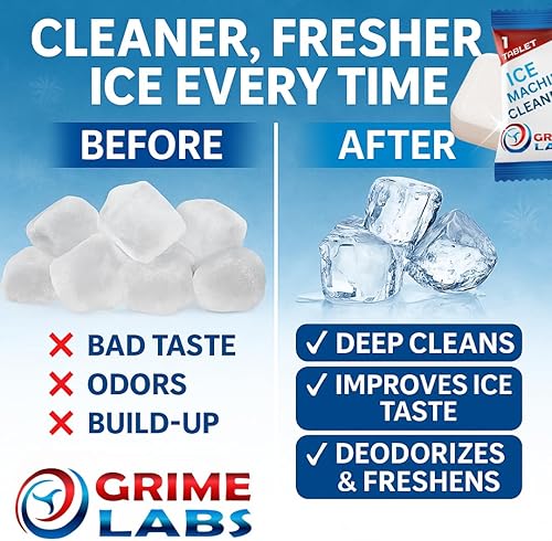 Miniatura 3 de Descalcificador de pastillas limpiadoras para máquinas de hielo, paquete de 24 (suministro de 1 año), apto para níquel, elimina el moho y mejora el