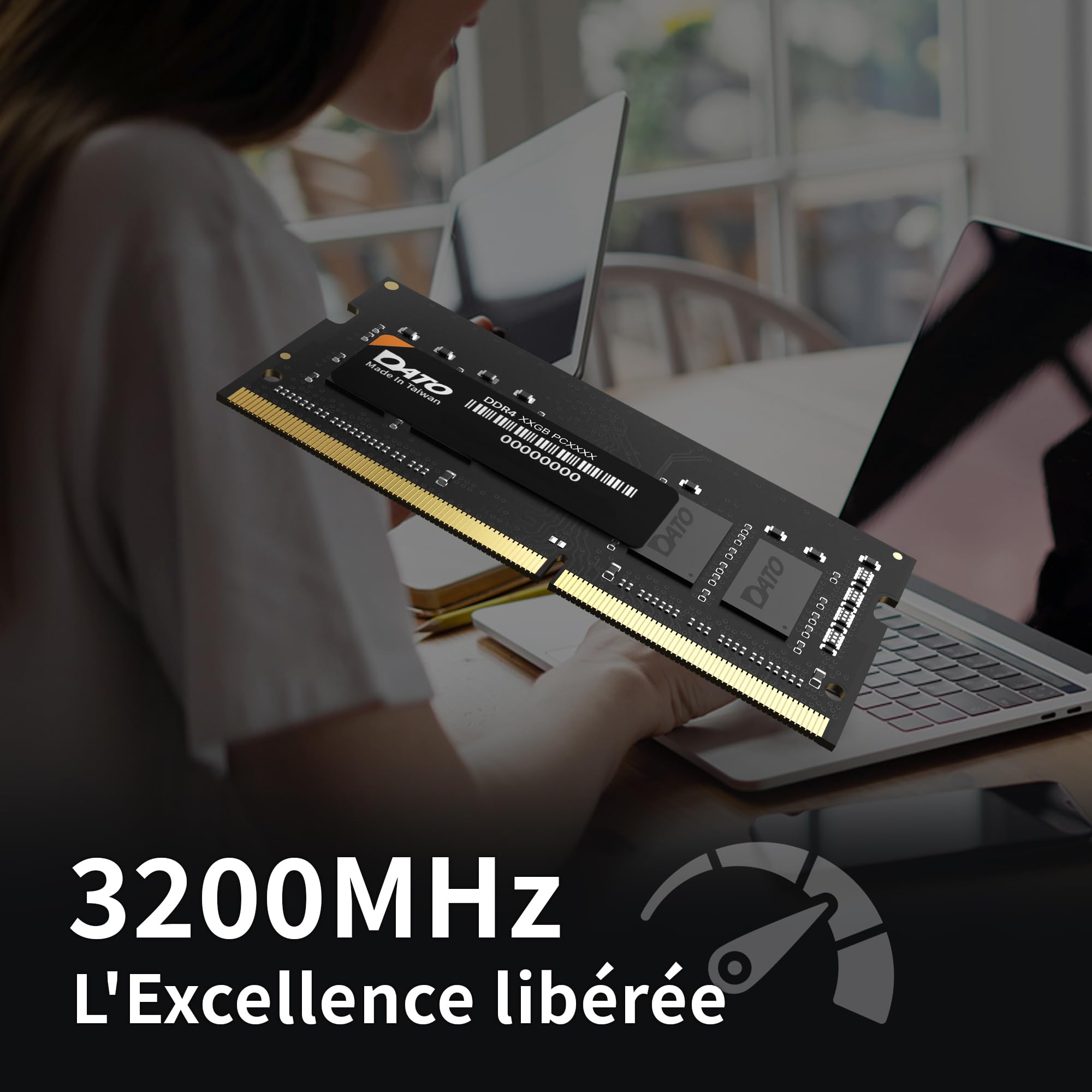 DATO 16Go DDR4 3200MHz PC4-25600 Non-ECC 1.2V CL22 260 Broches SODIMM Ordinateur Portable Module de mémoire Mise à Niveau
