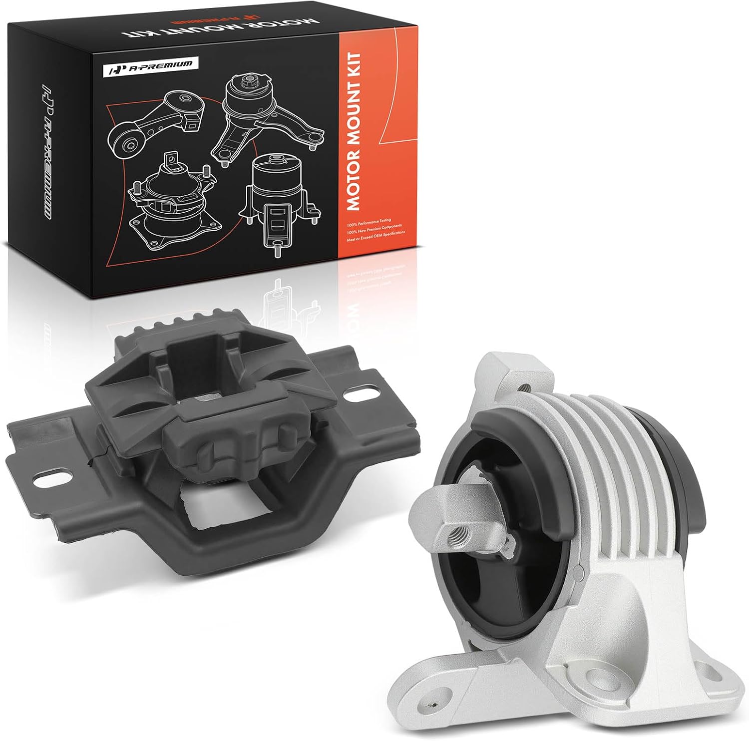 A-Premium Set of 2 Transmission Mount Set Compatible with Ford Fiesta 2001/2003-2010, Courier 2001-2009, 1.6L