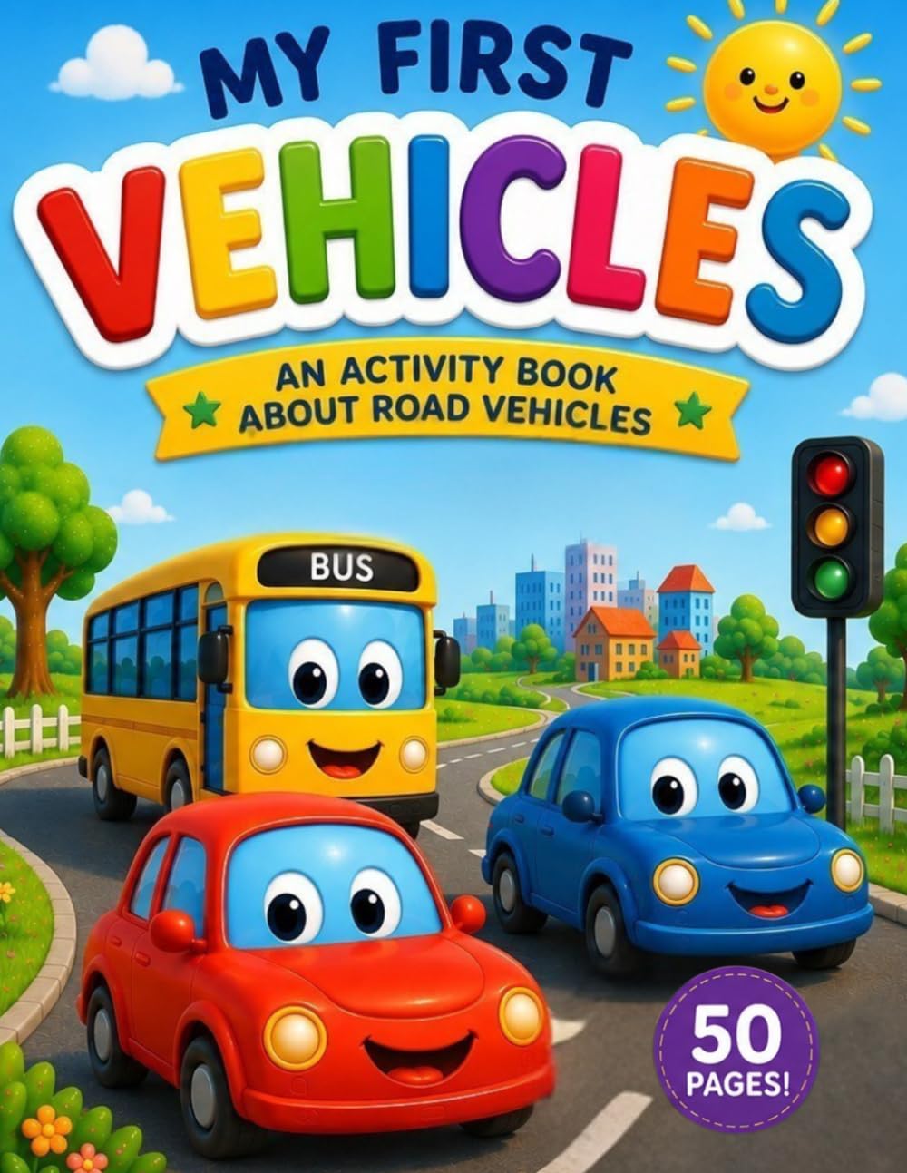 MY FIRST VEHICLES: AN ACTIVITY BOOK ABOUT ROAD VEHICLES (My First Learning Books)