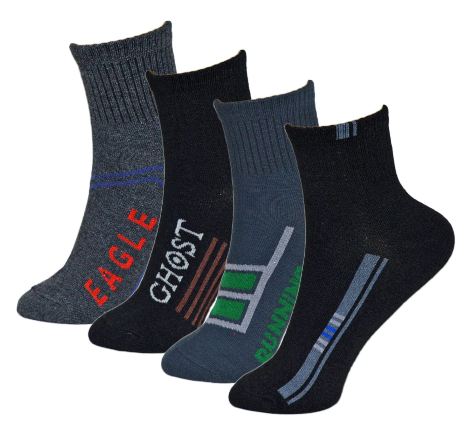 me stores Mens & Boys Cotton Ankle Length cotton Sports Socks (Multicolour, Free Size)-picture-29