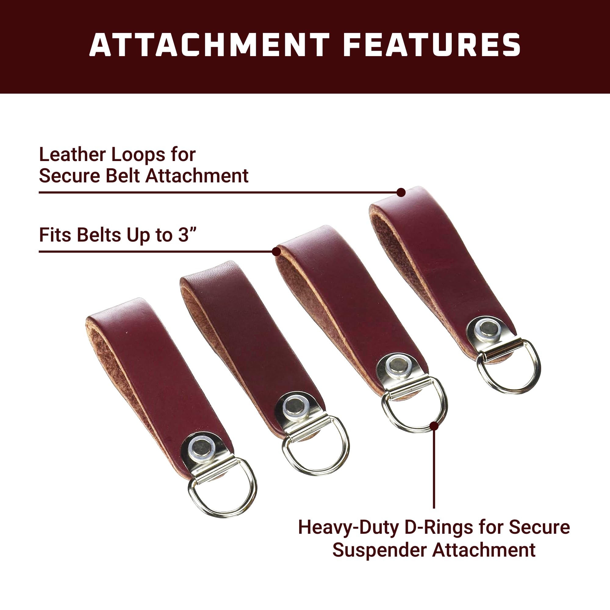 Occidental Leather 5509 Suspender Loop Juego de fijaciones