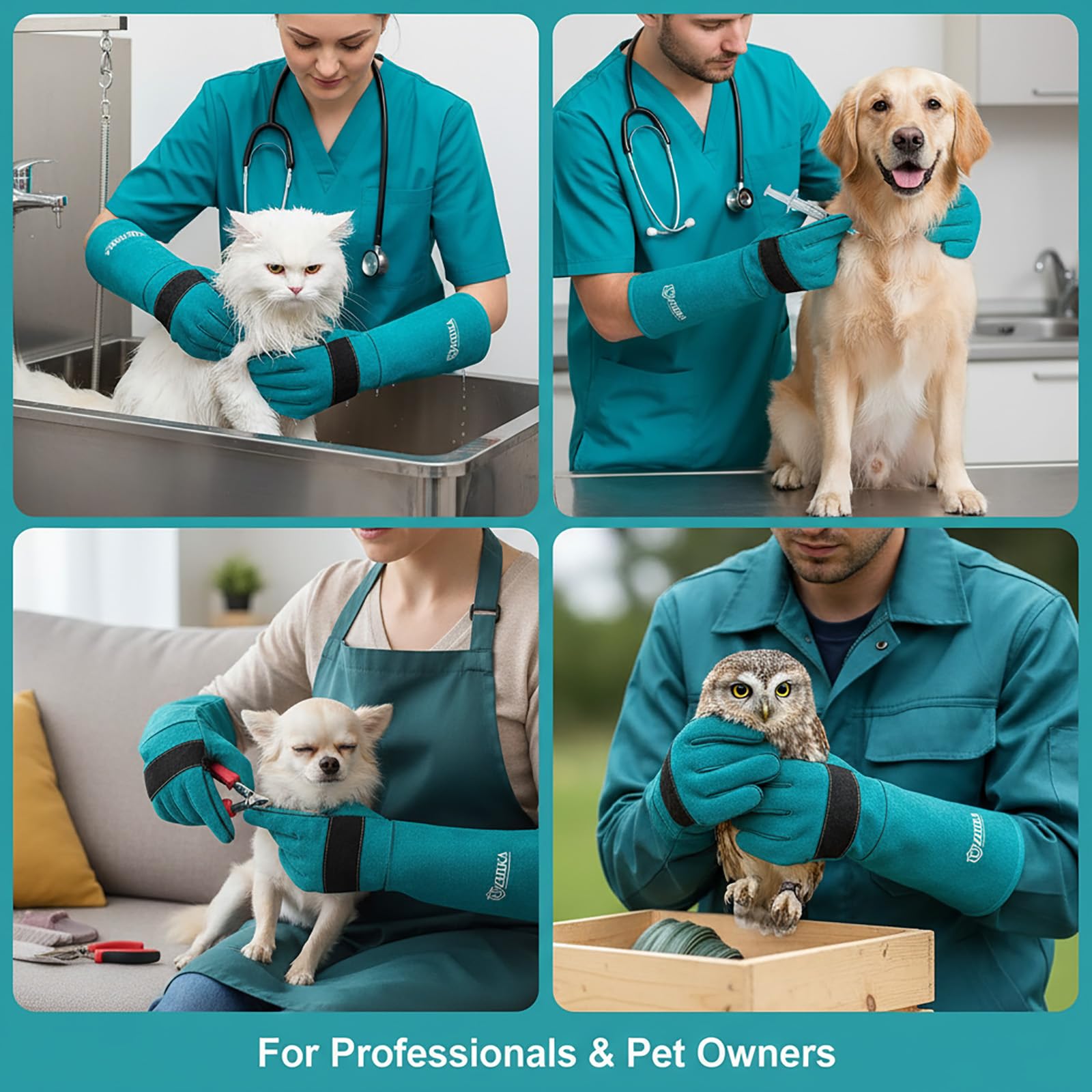 Animal Handling rękawica ochronna do treningu psów, kotów, ptaków, węża, papugi, jaszczurki, dzikich zwierząt, gadów, rękawice odporne na ugryzienia